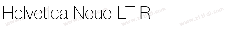 Helvetica Neue LT R字体转换